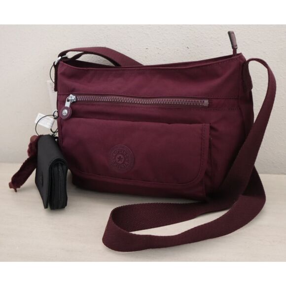 Kipling KIB7V9-1EJ Women's O/S Dark Plum/Black Syro Set Crossbody Bag - Picture 2 of 16